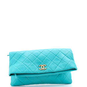Chanel Cc Foldover Clutch Quilted #255141C23B